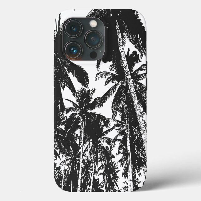 Black Palm Trees Case-Mate iPhone Case (Back)