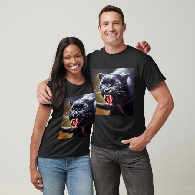 Black Panther (12) Wild Cat  T-Shirt (Unisex)