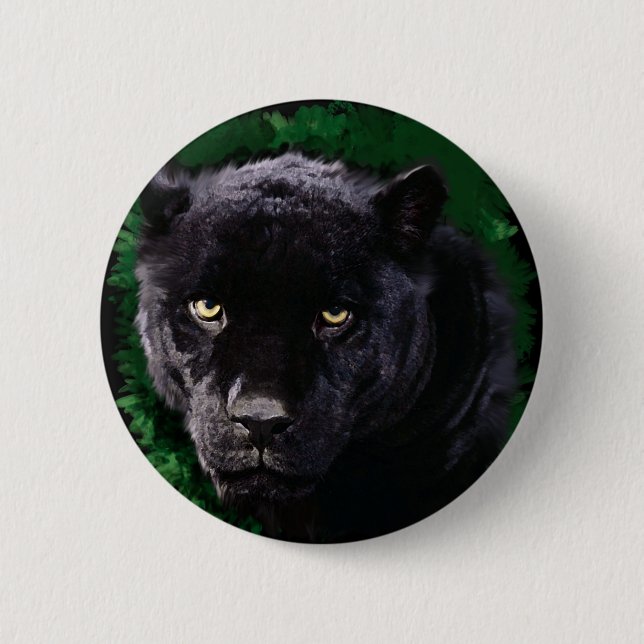 Black Panther 2 Inch Round Button (Front)