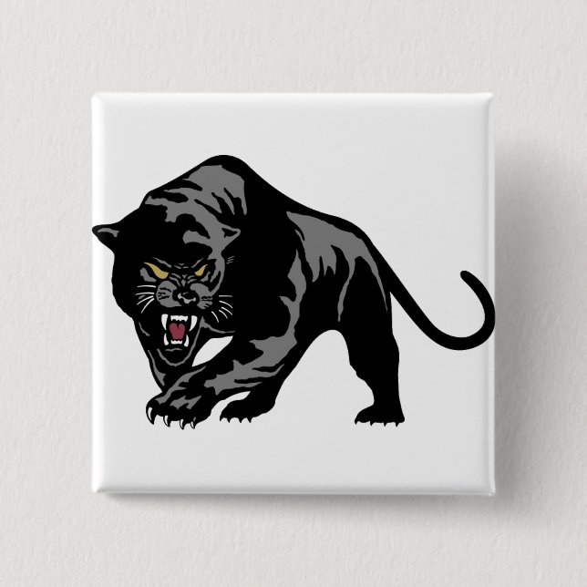 Black Panther 2 Inch Square Button (Front)