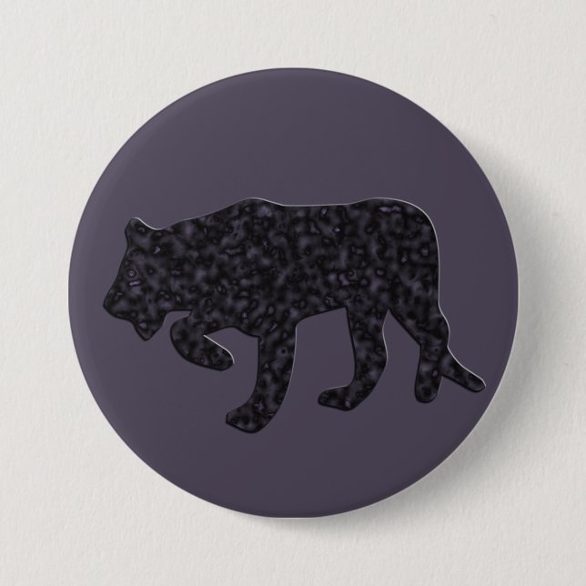 Black Panther 3 Inch Round Button (Front)