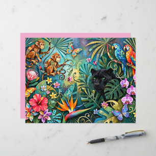 Black Panther Africa Cheerful Collage Style Jungle