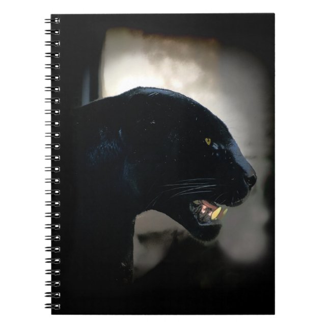 Black Panther Animal Lover Artwork Notebook (Front)