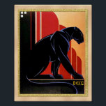 Black Panther Art Deco Poster<br><div class="desc">This is an iconic Art Deco design. The Black Panther has sharp art deco lines and is a striking picture. This makes a great poster and it could be framed to make a string addition to a wall in your home.</div>