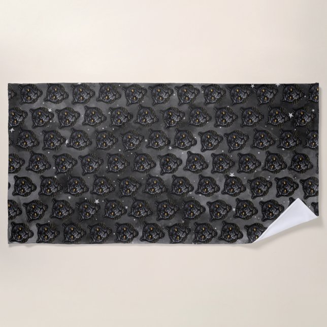 Black Panther Beach Towel (Front)