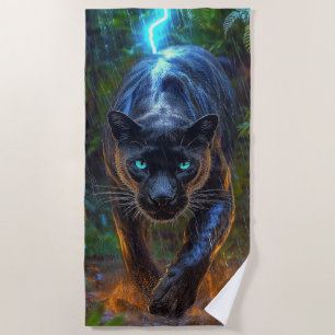 Black Panther Beach Towel