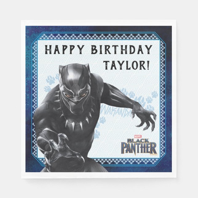 Black Panther | Birthday Napkin (Front)