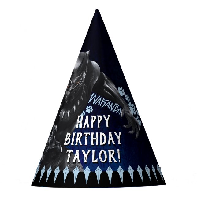 Black Panther | Birthday Party Hat (Front)