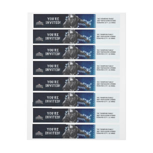 Black Panther Birthday Wrap Around Label