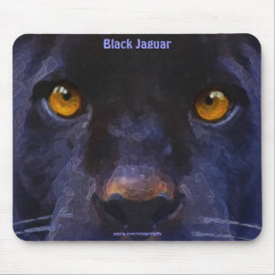 Black Panther (Black Jaguar) Wildlife Art Mousepad