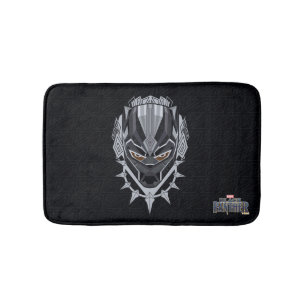 Black Panther   Black Panther Head Emblem Bath Mat