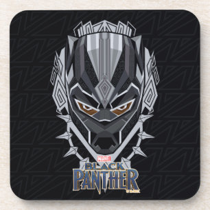 Black Panther   Black Panther Head Emblem Coaster