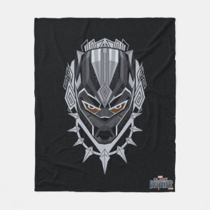 Black Panther   Black Panther Head Emblem Fleece Blanket