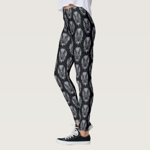 Black Panther   Black Panther Head Emblem Leggings