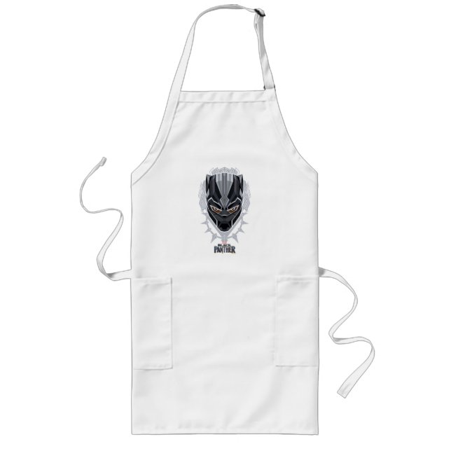 Black Panther | Black Panther Head Emblem Long Apron (Front)