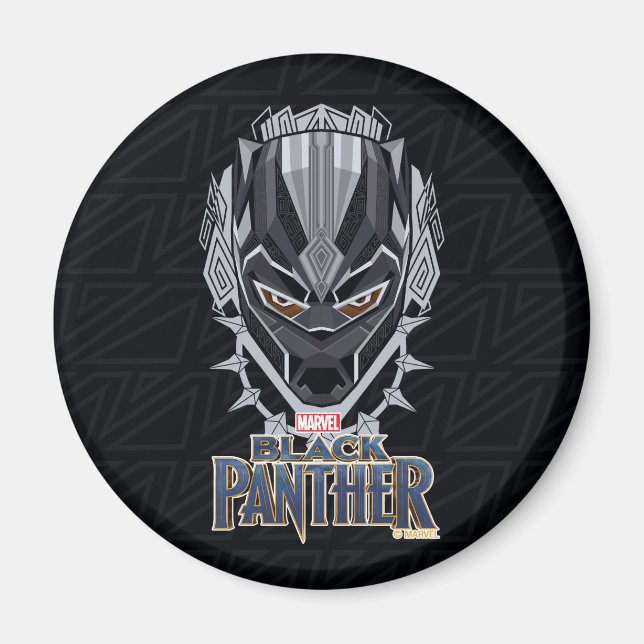 Black Panther | Black Panther Head Emblem Magnet (Front)
