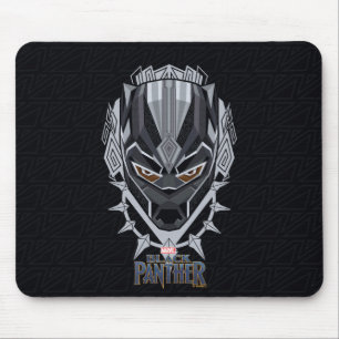 Black Panther   Black Panther Head Emblem Mouse Pad