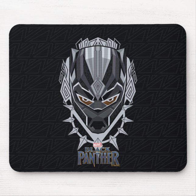 Black Panther | Black Panther Head Emblem Mouse Pad (Front)