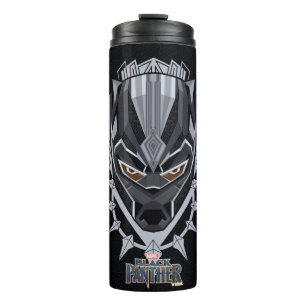 Black Panther   Black Panther Head Emblem Thermal Tumbler