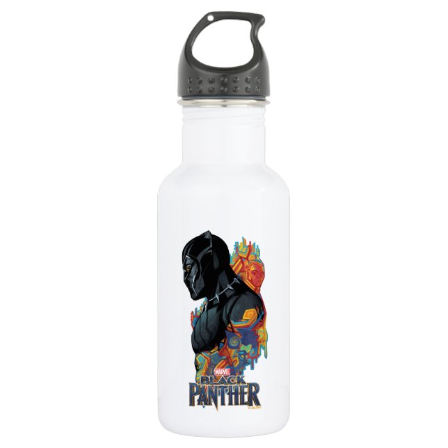 Black Panther | Black Panther Tribal Graffiti 532 Ml Water Bottle (Front)