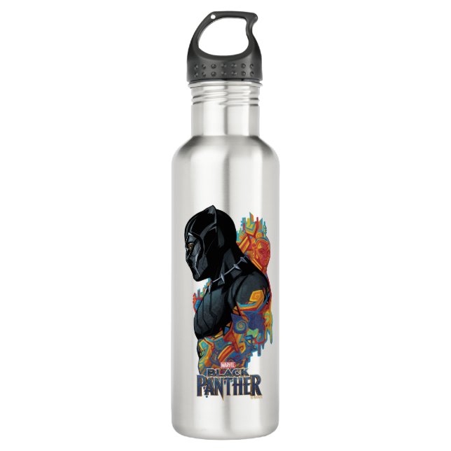 Black Panther | Black Panther Tribal Graffiti 710 Ml Water Bottle (Front)
