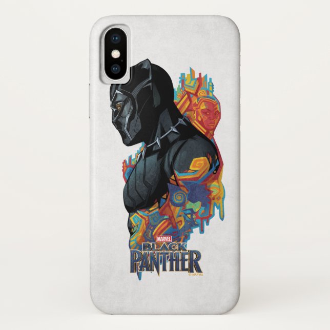 Black Panther | Black Panther Tribal Graffiti Case-Mate iPhone Case (Back)