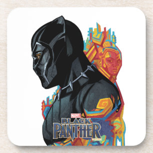 Black Panther   Black Panther Tribal Graffiti Coaster