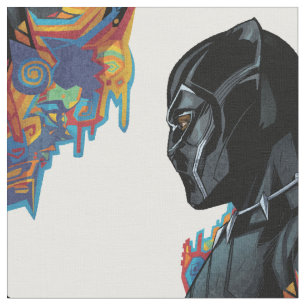 Black Panther   Black Panther Tribal Graffiti Fabric