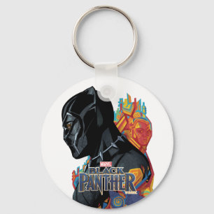 Black Panther Black Panther Tribal Graffiti Keychain