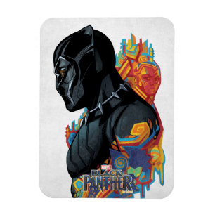 Black Panther   Black Panther Tribal Graffiti Magnet