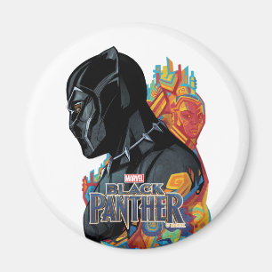 Black Panther   Black Panther Tribal Graffiti Magnet