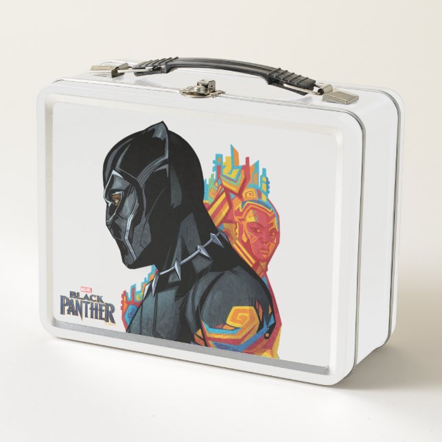 Black Panther | Black Panther Tribal Graffiti Metal Lunch Box (Front)