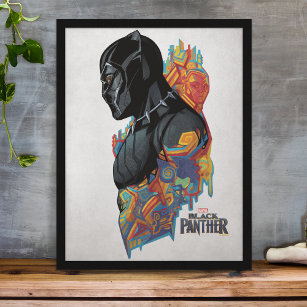 Black Panther   Black Panther Tribal Graffiti Poster