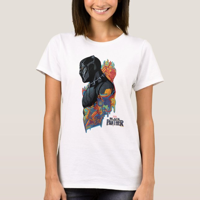 Black Panther | Black Panther Tribal Graffiti T-Shirt (Front)
