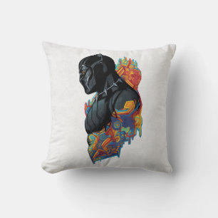 Black Panther   Black Panther Tribal Graffiti Throw Pillow