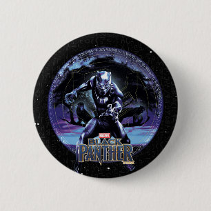 Black Panther   Black Panthers In Wawa Tree 2 Inch Round Button