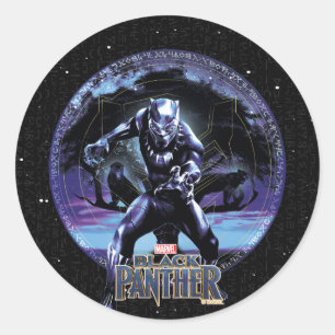 Black Panther   Black Panthers In Wawa Tree Classic Round Sticker