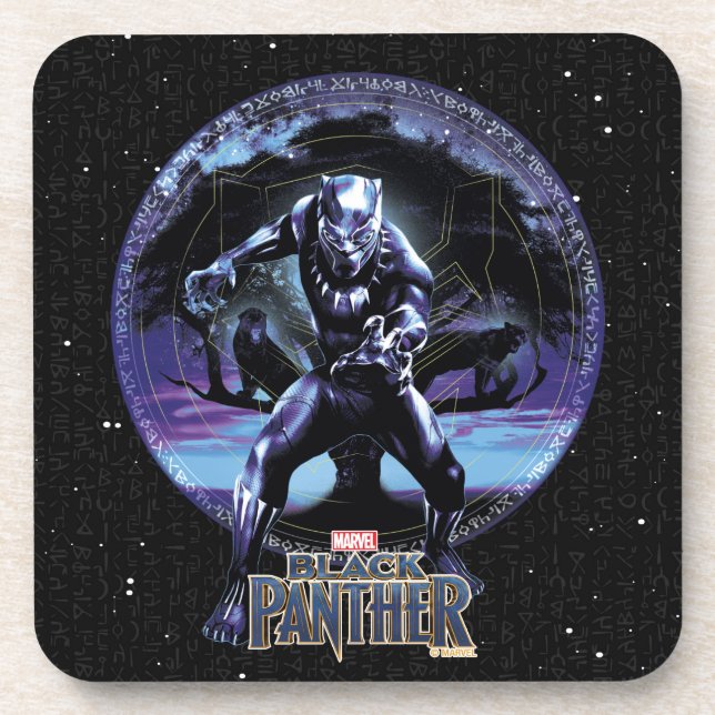Black Panther | Black Panthers In Wawa Tree Coaster (Front)