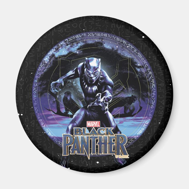 Black Panther | Black Panthers In Wawa Tree Magnet (Front)