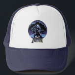 Black Panther | Black Panthers In Wawa Tree Trucker Hat<br><div class="desc">Check out Black Panther with his claws out in this circular tribal graphic,  standing in front of a Wawa tree that holds two black panthers.</div>
