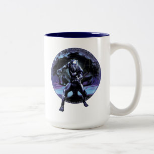 Black Panther   Black Panthers In Wawa Tree Two-Tone Coffee Mug