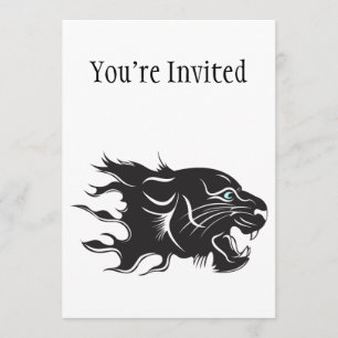 Black Panther Blue Eyes Invitation