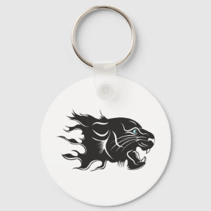 Black Panther Blue Eyes Keychain