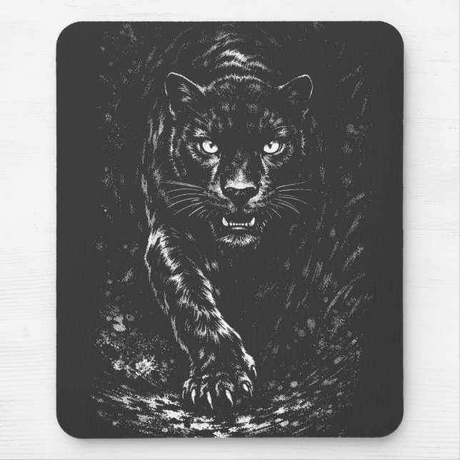 Black Panther — by BurnsInHell Mouse Pad (Front)