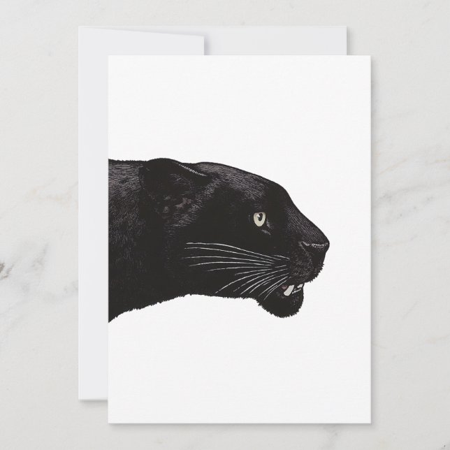  Black Panther by Toshi Yoshida Invitation (Front)