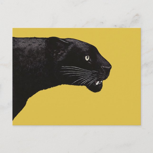 Black Panther by Toshi Yoshida Postcard (Front)