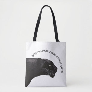 Black Panther by Toshi Yoshida Wood Wall Art Tote Bag
