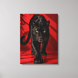 Black Panther Canvas Wall Art, Predator Big Cat  Print