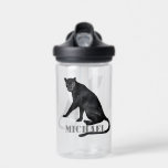 Black Panther Cat Leopard Personalized  Water Bottle<br><div class="desc">This design may be personalized in the area provided by changing the photo and/or text. Or it can be customized by clicking Personalize this Template and then choosing the click to customize further option and delete or change the colour of the background, add text, change the text colour or style,...</div>