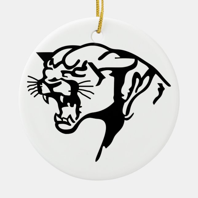 Black Panther Ceramic Ornament (Front)